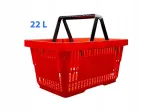 Select 22l raudonas plastikinis pirkinių krep&scaron;elis