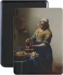 Lunso - dėklas, tinkamas Kobo Nia (6 colių) - vegani&scaron;kos Saffiano odos uždangalas - Increase milk girl