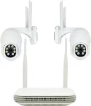 PNI House WiFi800 NVR belaidžio vaizdo stebėjimo rinkinys ir 2 lauko PNI IP840 kameros, 8MP, 4K, IP65