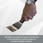 Axus Decor S-fill (pilka serija) lankstus nerūdijančio plieno glaistyklis - glaistyklė profesionaliems ir "pasidaryk pats" projektams - nerūdijantis a&scaron;menys ir ergonomi&scaron;ka aleetwood rankena (200 mm)