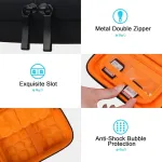 Lacdo i&scaron;orinio kietojo disko dėklas, apsauginis dėklas, skirtas sandisk extreme pro/sandisk extreme portable i&scaron;oriniam ssd sdssde81 sdssde80 500gb 1tb 2tb 4tb usb-c eva kelioniniam dėklui, juodas + oranžinis
