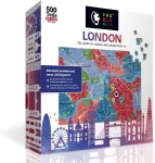 Puzzlemap Londono žemėlapio dėlionė City Map Xxl 500 dalių su bro&scaron;iūra ir lankstoma kortele 68 x 48 cm Motyvo dydis Kelionių vadovas Dovana Suvenyras