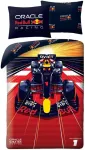 Halantex Verstappen Formula 1 Raudona Bull Racing apverčiamas patalynės komplektas, 100% medvilnės antklodės užvalkalas 140 x 200 cm + pagalvės užvalkalas