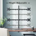 1home 13&ndash;27 colių monitoriaus stovo laikiklis &ndash; stalo laikiklis led ir lcd monitoriams, pasukamas 180&deg;, sukiojamas 360&deg;, reguliuojamo auk&scaron;čio, 10 kg kiekvienam monitoriui (4 monitoriams)