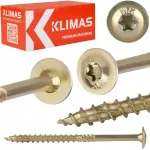 Staliaus varžtai 10x220 mm 25 vnt. medienai su lėk&scaron;teline galvute Torx Klimas Wkcp
