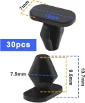 Yinettech 30 vnt. durų sandarinimo juostelių tvirtinimo sagčių pakaitalas 9025j8 51767412895, suderinamas su Citroen C3 C5 X7 galinių durų sandarinimo juostelių spaustukais