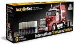 Italeri, akrilinių dažų rinkinys international sunkvežimiams ir priekaboms, 510000435
