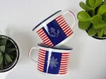 Emaliuotas turistinis puodelis 9 cm | kapitanas | 400 ml | emalis