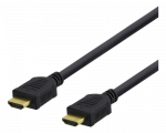 DELTACO didelės spartos HDMI kabelis, 5 m, Ethernet, 4K UHD, Be ferito juodas HDMI-1050D
