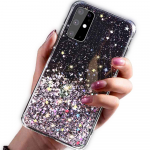 Fusion Accessories Fusion glue glitter silikoninis dėklas skirtas Apple iPhone 13 Pro Max juodas