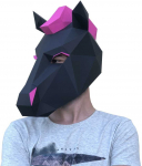 Beldizart SALE Wizardi 3D popieriaus gaminimo rinkinys Arklys Neoninė kaukė PP-3KON-2BM