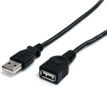 USB kabelis StarTech USB-A - USB-A 0,9 m Juodas (USBEXTA3BK)