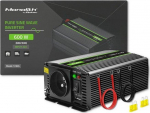QOLTEC 51936 grynos sinusinės bangos keitiklis, monolitinis / 300 W / 600 W / 24 V&ndash;230 V