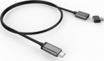 USB kabelis LMP USB-C - USB-C 3 m Juodas (Magnetinio saugumo kabelis 3 m tarpo pilka)