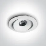 6,5W LED įleidžiamas pakreipiamas &scaron;viestuvas, baltas, 3000K, 11107P/W/W