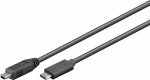 Wentronic USB kabelis Goobay USB-C - miniUSB 0.5 m Juodas (JAB-2866299)