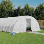 &Scaron;iltnamis su plieno rėmu, baltos spalvos, 8x5x2,3m, 40m&sup2;