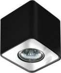 Lubinis &scaron;viestuvas Lubų žibintas Azzardo Azzardo Nino 1 AZ0736 FH31431S Lubos lempa 1x50W GU10 juoda / chromo + LED lemputė 1 Zł NEMOKAMAI!