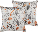 Beliani Lumarko 2 veliūrinės dekoratyvinės pagalvės 45 x 45 cm balk&scaron;vos spalvos MONTBRETIA!