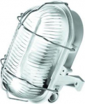Lubinis &scaron;viestuvas Plafoninis &scaron;viestuvas Oval Lena Lighting 1x60W E27 IP44 baltas/permatomas