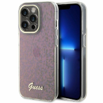 Apple iPhone 15 Pro Guess dėklas IML Faceted Mirror Disco Iridescent (GUHCP15LHDECMP) rožinės spalvos