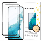 Wozinsky 2x Set Super Tough Full Glue Apsauginis stiklas Full Screen su rėmeliu Case Friendly Samsung Galaxy A53 5G juodos spalvos