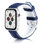 Beline apyrankė Apple Watch Solid silikoninė 38/40/41mm mėlynos ir baltos spalvos
