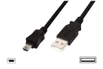 Assmann Electronic ASSMANN USB 2.0 jungties kabelis tipas A - mini B 5pin M/M 1.0m USB 2.0 atitinka UL bl