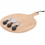 Excellent Houseware Sūrio lenta su peiliais bambukinė 4 vnt.