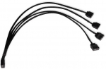 Alphacool Y-Splitter aRGB 3-pin to 4x 3-pin 30cm - juodos spalvos