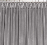 Užuolaidos 200 &times; 300 cm, pilkos spalvos VELVET PLEAT D 75