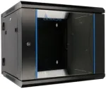 Extralink 9U 600x600 AZH juoda | Rack spintelė | montuojama ant sienos, dviejų dalių