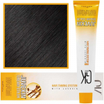 GK hair Global Keratin Kreminis Colour Permanent Hair Dye 1 Juodas, 100 ml