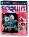 KITFIX DIY &bdquo;Sequin Art&ldquo; raudonasis rinkinys &bdquo;Pelėdžiukas Ozis&ldquo;