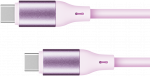 USB tipas C &ndash; C tipo USB kabelis 1 m silikoninis rožinis Kruger & Matz Basic