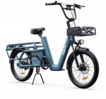 Elektrinis dviratis OneSport OT01 Cargo, 20", 500W, 27Ah, mėlynas