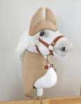 Super Hobby Horse Hobby Horse A4 ir A5 komplektas su vilnos gūnia ir ausinėmis camel spalvos