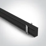 Magnetinių sistemų įleidžiamas bėgelis MIDI, juodas, 1m, 42001RB/B