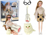 Lean Toys Lėlė Emily su gitara ir kačiuku