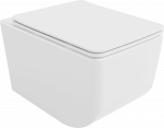 Klozetas Mexen Vera Rimless su lėtai nusileidžiančiu slim dangčiu, Baltas