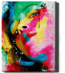 Moteris dažuose 40*50 cm