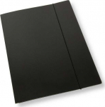 Office Products Aplankas A4 su gumine juostele, juodas lakas, 350gsm (10 vnt.)