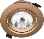10W LED įleidžiamas pakreipiamas &scaron;viestuvas PT 08, matinės aukso sp., 3000K
