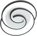 38W LED pavir&scaron;inis lubinis &scaron;viestuvas INTERSIA, juodos/baltos sp., 3000/6000K, dimeriuojamas
