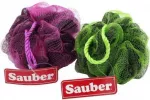 GioStyle Sauber Exfoliating net sponge juodas+žalias/yellow/oranžinis/pink