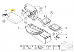 BMW E46 Armlehne Oberteil Kunstleder 1997 2006 Originalus 51168229239