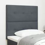 LED galvūgalis su LED juostelėmis Pilka 100 cm Aksomas