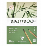 Clairefontaine Papier akwarelowy ''100% Bamboo Paper'' 20 ark A4, 250gram, Toplimet, mocna strona papierowa