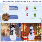 Promotions Kalėdinė dekoracija, i&scaron; anksto ap&scaron;viestas sniego seniukas su raudonais pauk&scaron;čiais, 99x16x127 cm, juoda balta raudona