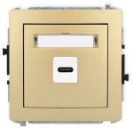 USB Karlik Deco 29DGUSB-7 lizdas vienas C-C auksinis